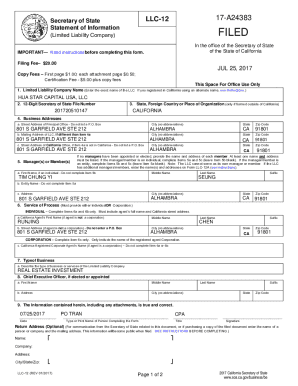 CA Statement of Information Filing Services - Get It Filed