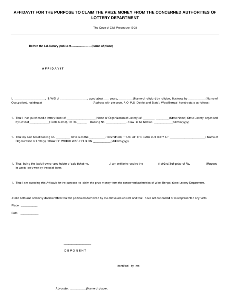 Pennsylvania Lottery Prize Claim Form, image size:770x1024
