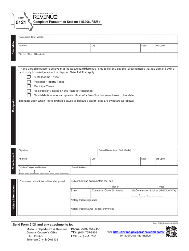 form 5121 Preview on Page 1