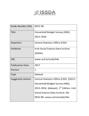 Household Budget Survey (HBS),