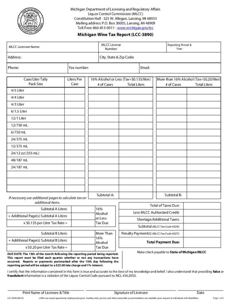 form 3890 Preview on Page 1