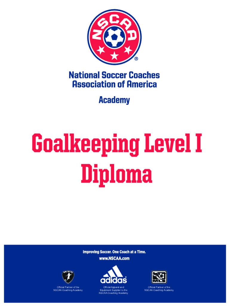 Fillable Online Formerly the State Goalkeeping Diploma Soccer