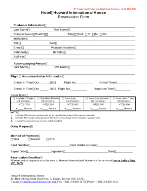 Tour Reservation Form - ??????