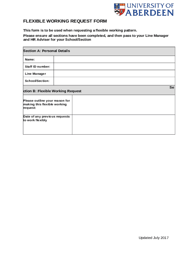 Flexible working request scottish university of the doc template 