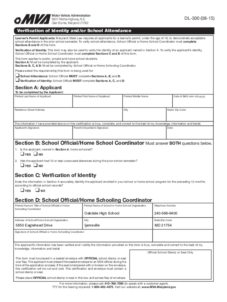Fillable Online Motor Vehicle Administration 6601 Ritchie Hwy Glen Burnie Fax Email Print