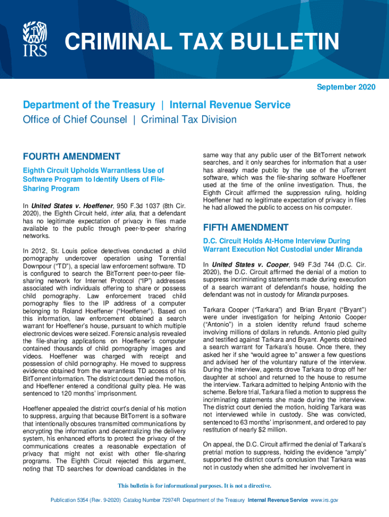 Publication 5354 (Rev. 9-2020) - Internal Revenue Service Preview on Page 1