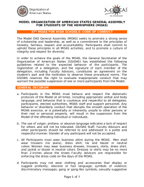 Code of Conduct - Organization of American States