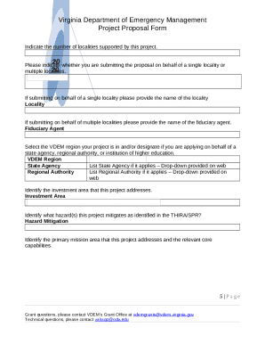 Virginia Department of Emergency ManagementProject Proposal Form