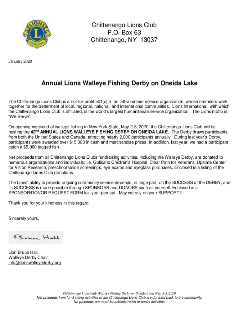 Chittenango Lions Club Leaderboard Fill Online, Printable, Fillable