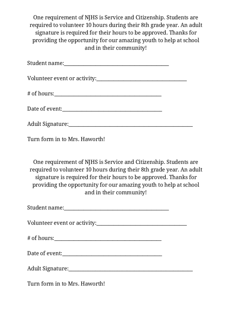 Fillable Online National Junior Honor Society / Bylaws and Rating Scale ...