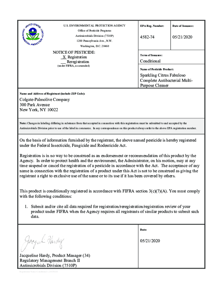 Fillable Online US EPA, Pesticide Product Label, Sparkling Citrus ...