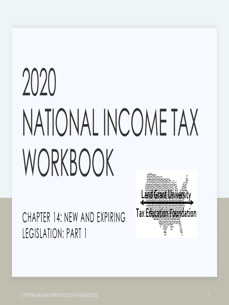 Fillable Online 2020 national tax workbook MSU College of