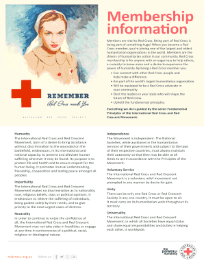 Red Cross Membership Application Form