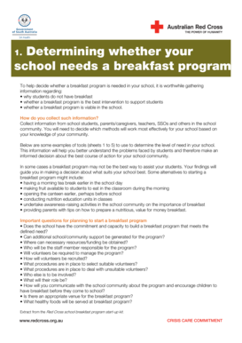 School Breakfast Program Assessment Forms