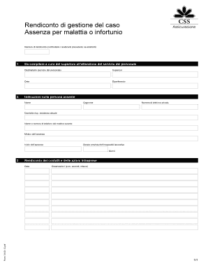 Rendiconto di gestione del caso