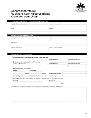 Gesprächsprotokoll Rückkehr nach Absenz