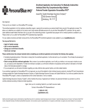 PersonalBlue PPO Enrollment Application