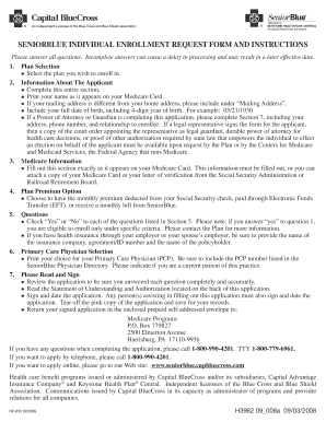 SeniorBlue Medicare Advantage Enrollment Form