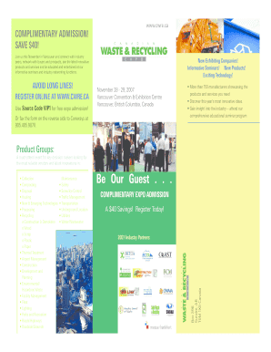Canadian Waste & Recycling Expo Registration Form