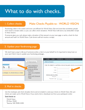 World Vision Check Donation Form