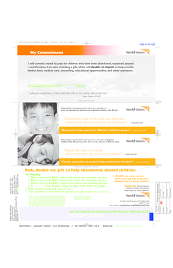 Child Abuse Prayer and Donation Commitment Form