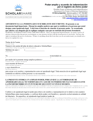 Poder amplio y acuerdo de indemnización