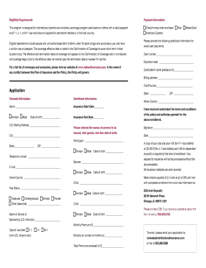 CISI International Student Insurance Application