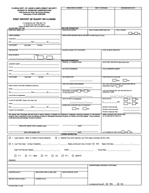 Florida First Report of Injury or Illness