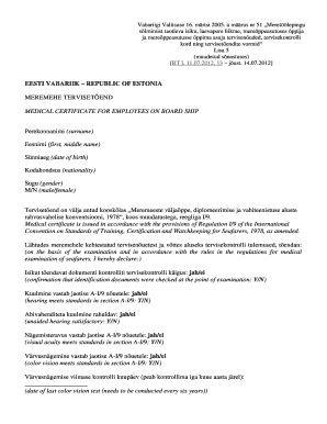 Medical Certificate for Seafarers