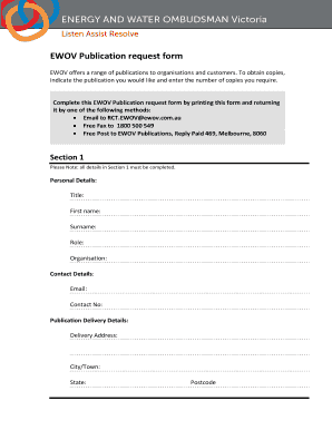 EWOV Publication Request Form