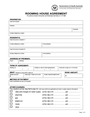 Rooming House Agreement