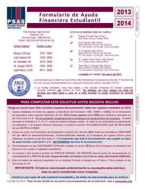 Formulario de Ayuda Financiera Estudiantil