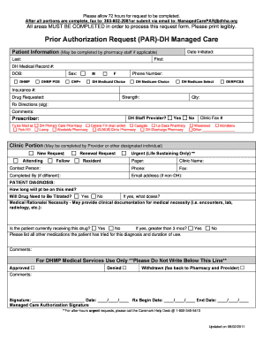Prior Authorization Request Form
