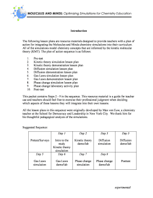 Kinetic Theory Simulation Worksheet