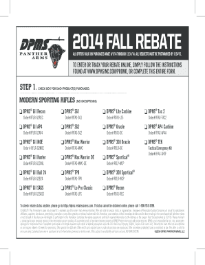 2014 Fall Rebate Form