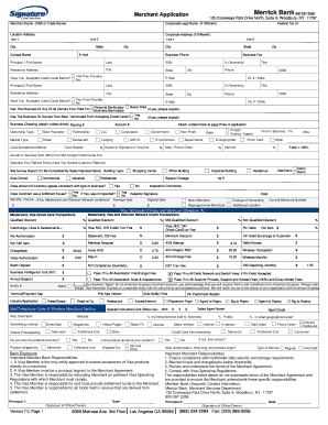 Merrick Bank Merchant Application