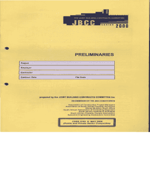 JBCC Schedule of Variables