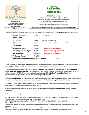 Facility Use Application