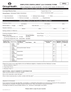 Employee Enrollment and Change Form