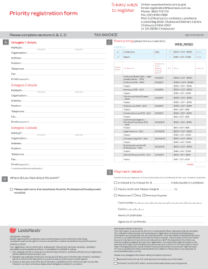 LexisNexis Conference Registration Form
