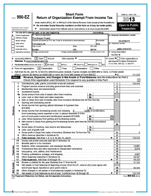 Form 990-EZ Tax Return for Nonprofits