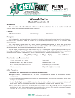 Whoosh Bottle Chemical Demonstration Kit