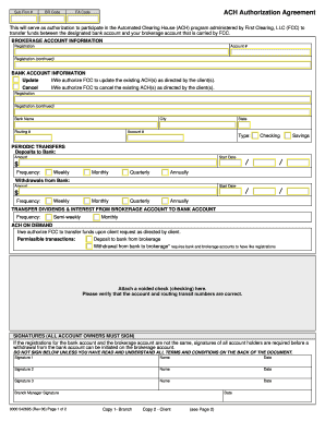 ACH Authorization Agreement