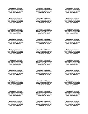 Remittance Form Label Template.doc. Manual de gua para autores - presbyteryofarkansas