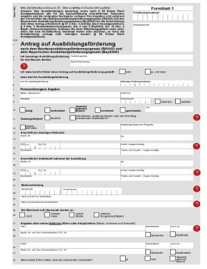 Antrag auf Ausbildungsförderung