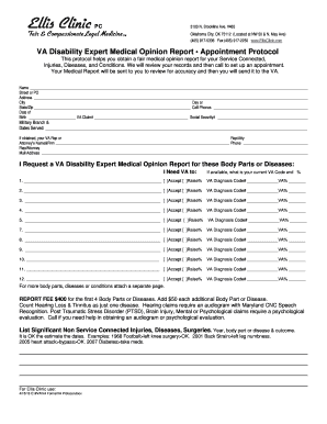 VA Disability Expert Medical Opinion Report