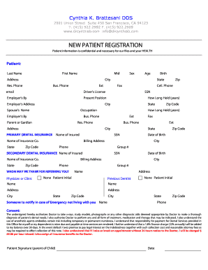 New Patient Registration and Medical History Form