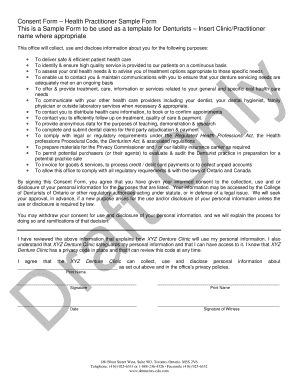 Health Practitioner Consent Form