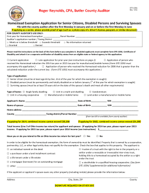 Ohio Homestead Exemption Application