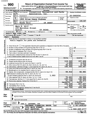 Form 990 Tax Exemption Application